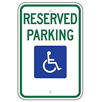 342x342 Wheelchair Parking Sign