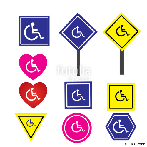 500x500 Handicap Parking Or Wheelchair Parking Space Sign Stock Image And