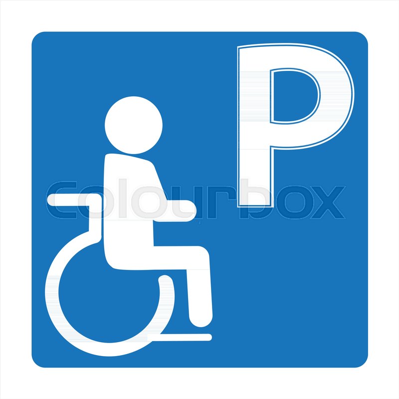 800x800 Handicapped Parking Sign Icon Stock Vector Colourbox