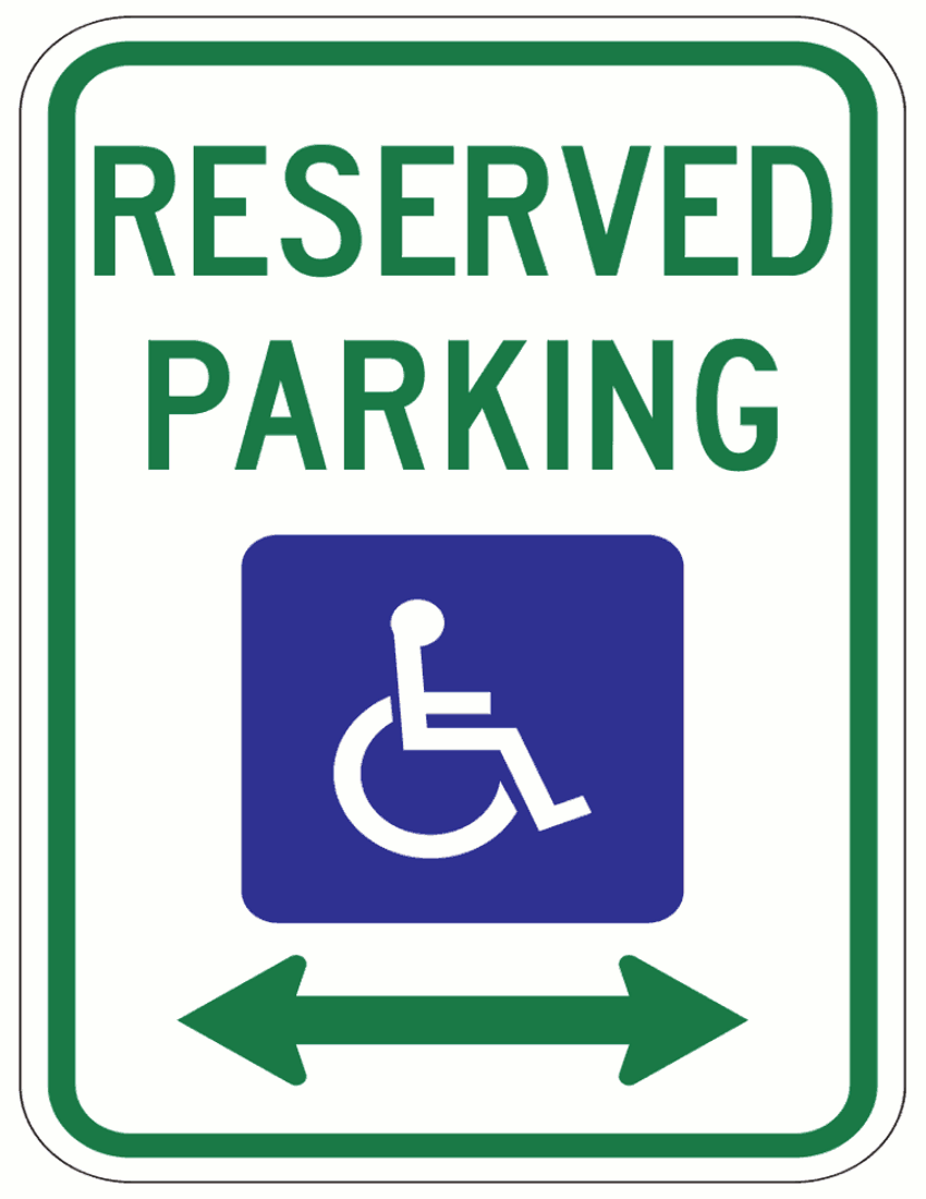 850x1100 Handicapped Parking Clipart