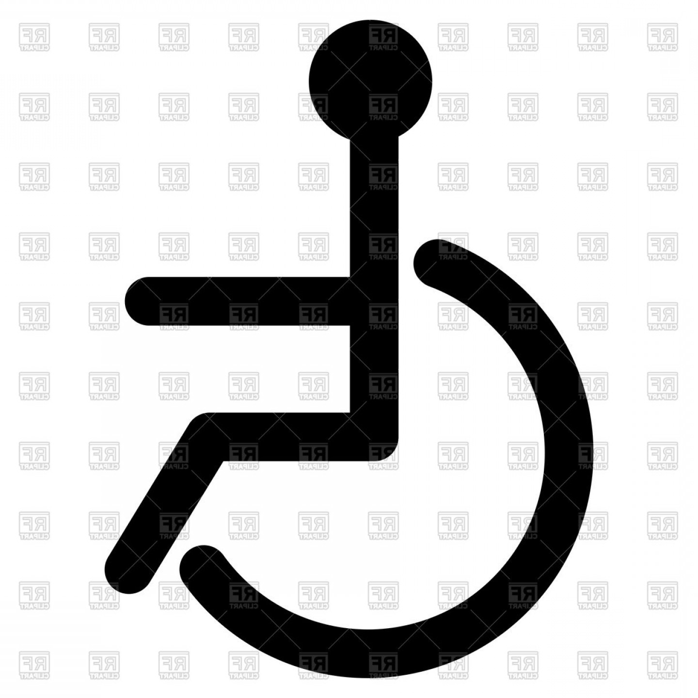 1440x1440 Black Sign Of Disabled Wheelchair Vector Clipart Lazttweet