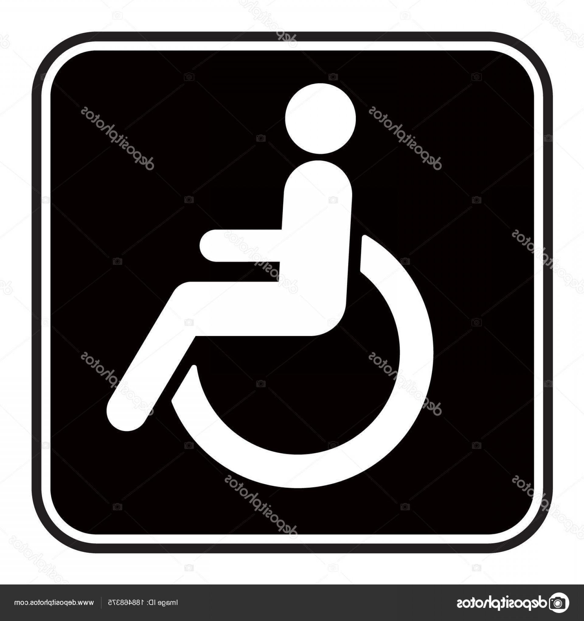 1920x2040 Stock Illustration Disabled Wheelchair Icon Vector Illustration