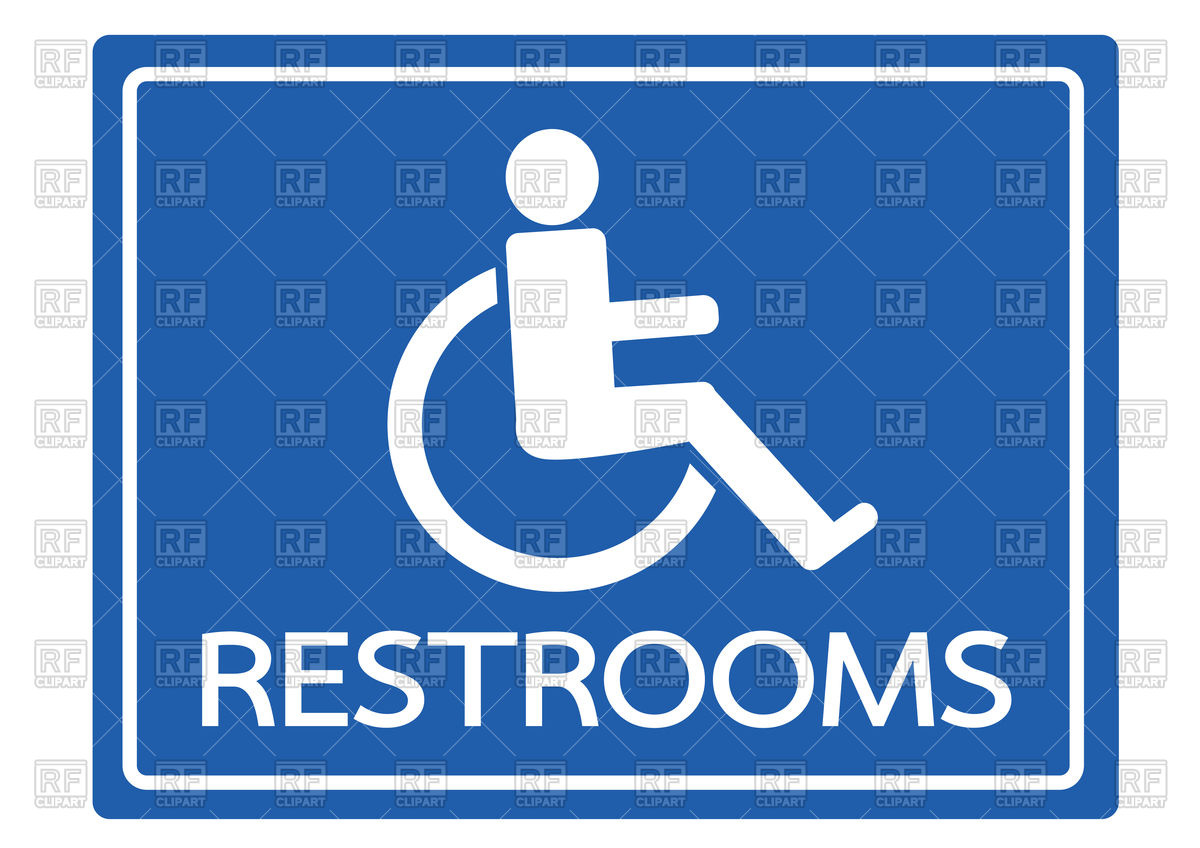 1200x848 Restroom Sign For Wheelchair Or Handicap Vector Image Vector