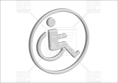 400x283 3d Wheelchair Handicap Icon Vector Image Vector Artwork Of Icons