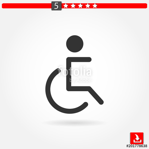 500x500 Handicap Vector Icon Stock Image And Royalty Free Vector Files On