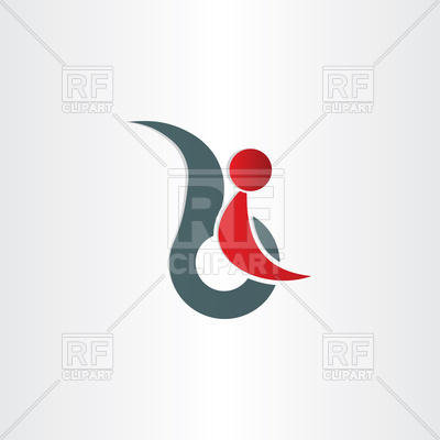 400x400 Disabled Handicap Man Symbolic Icon Vector Image Vector Artwork