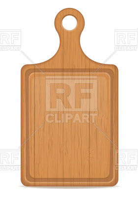 281x400 Wooden Cutting Board With Handle Vector Image Vector Artwork Of