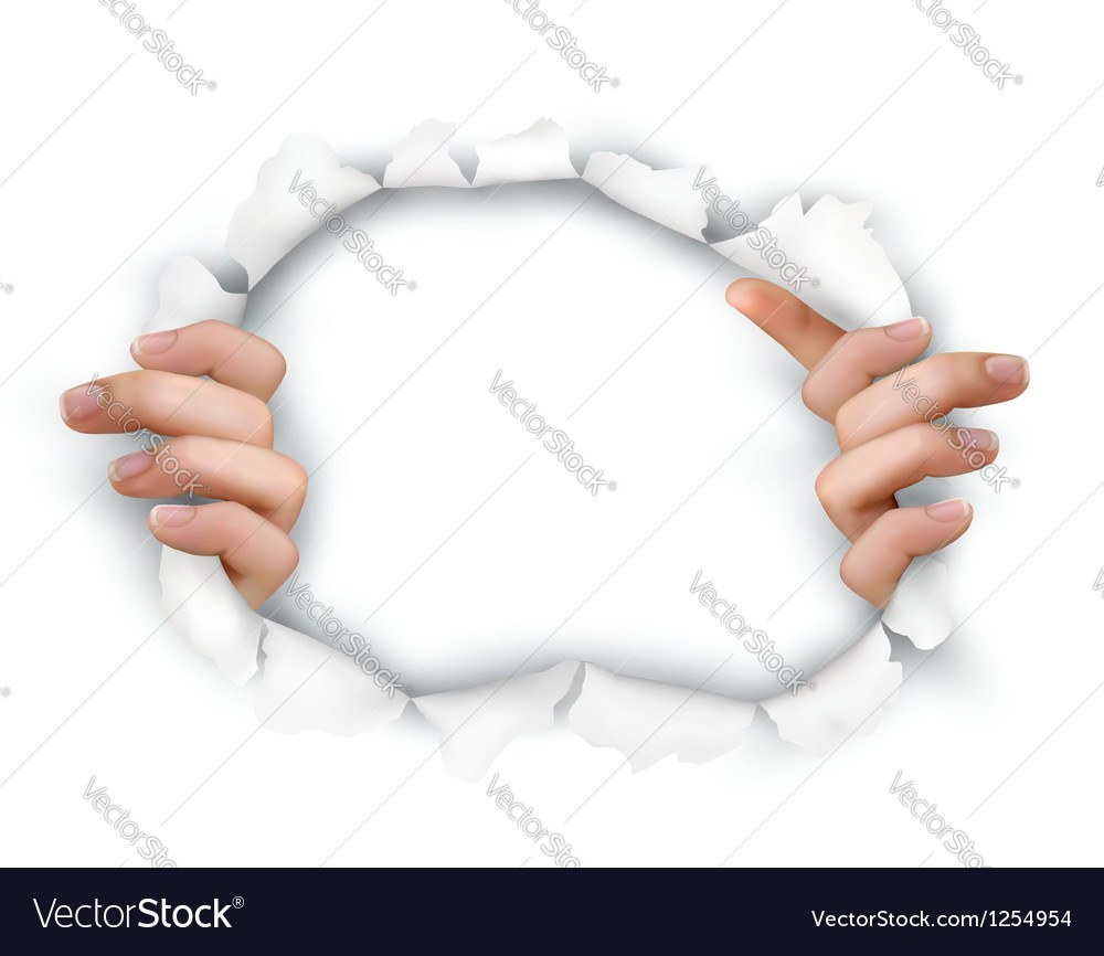 Hands Ripping Shirt Vector