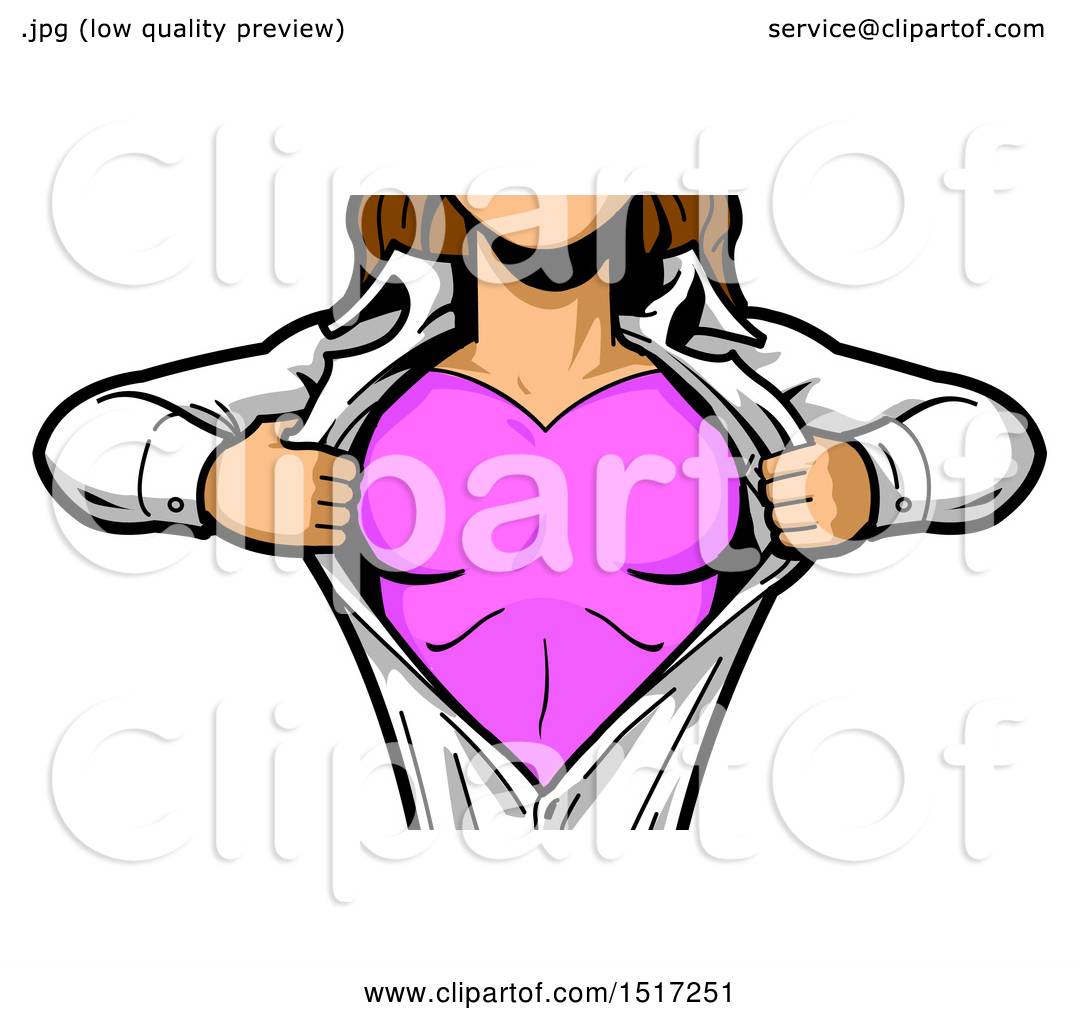 1080x1024 Clipart Of A Female Super Hero Ripping Off Her Shirt