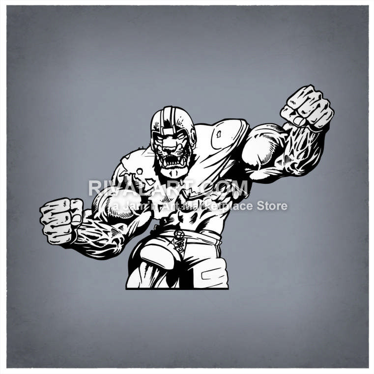 761x761 Tough Football Tiger With A Ripped Shirt