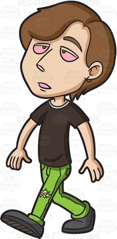 236x479 A Drugged Young Woman Vector Illustrations