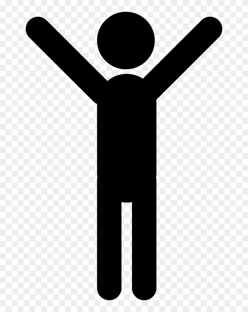 840x1060 Man Standing With Arms Up Vector