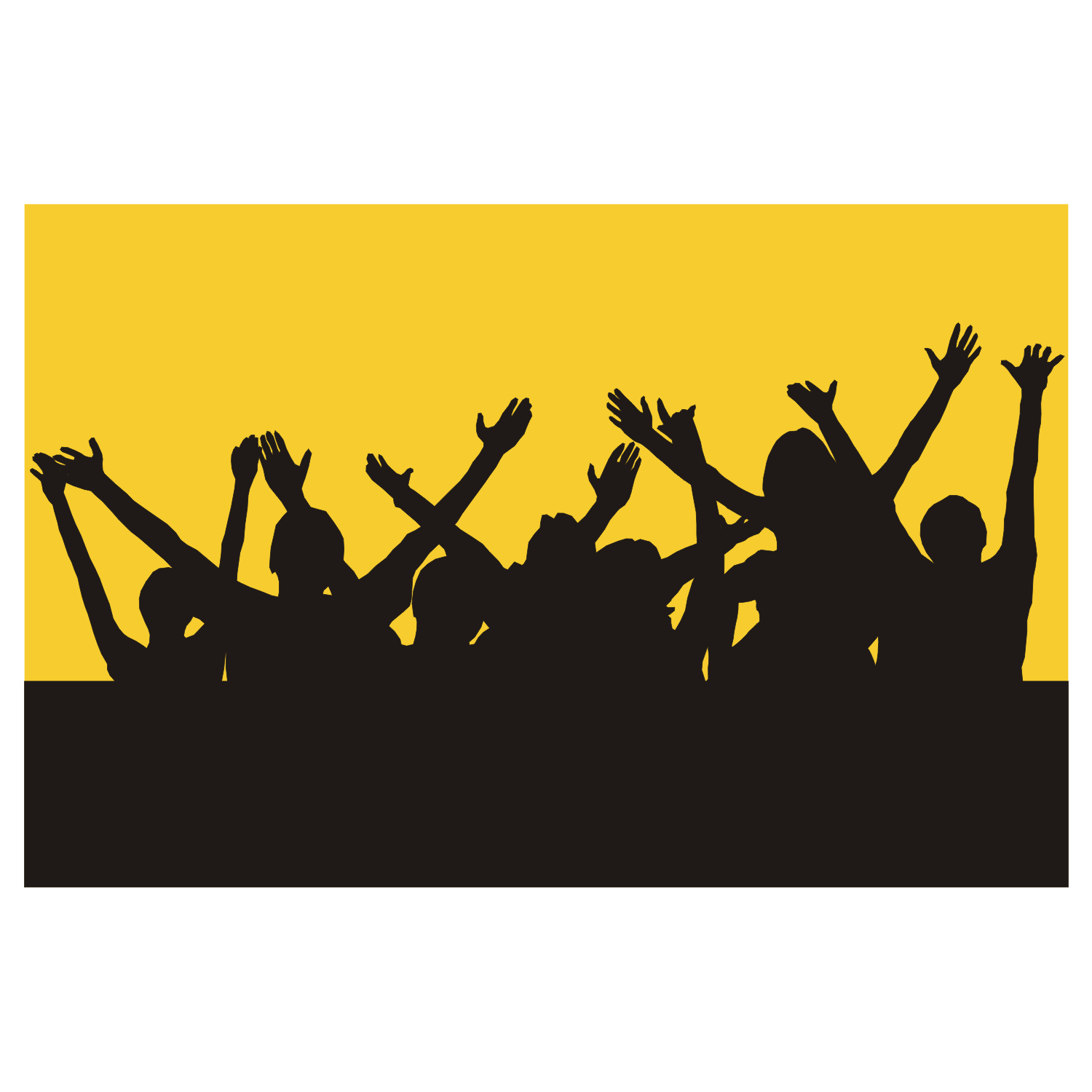 1500x1500 Vector For Free Use Hands Up Silhouettes