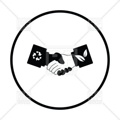 400x400 Ecological Handshakes Icon Vector Image Vector Artwork Of Icons