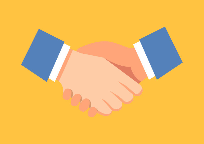 800x566 Handshake Flat Vector