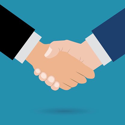 416x416 Handshake Vector Illustration Stock Vectors