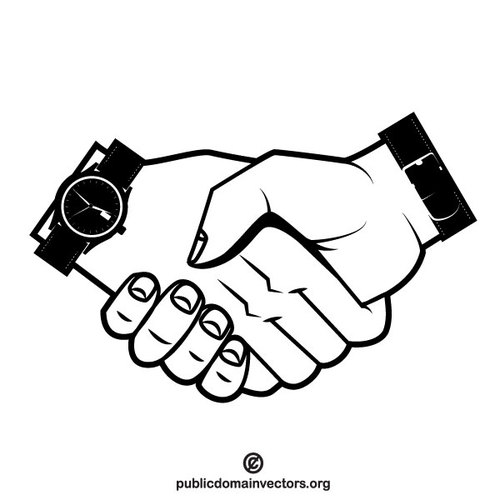 500x500 Handshake Vector Clip Art Graphics Public Domain Vectors
