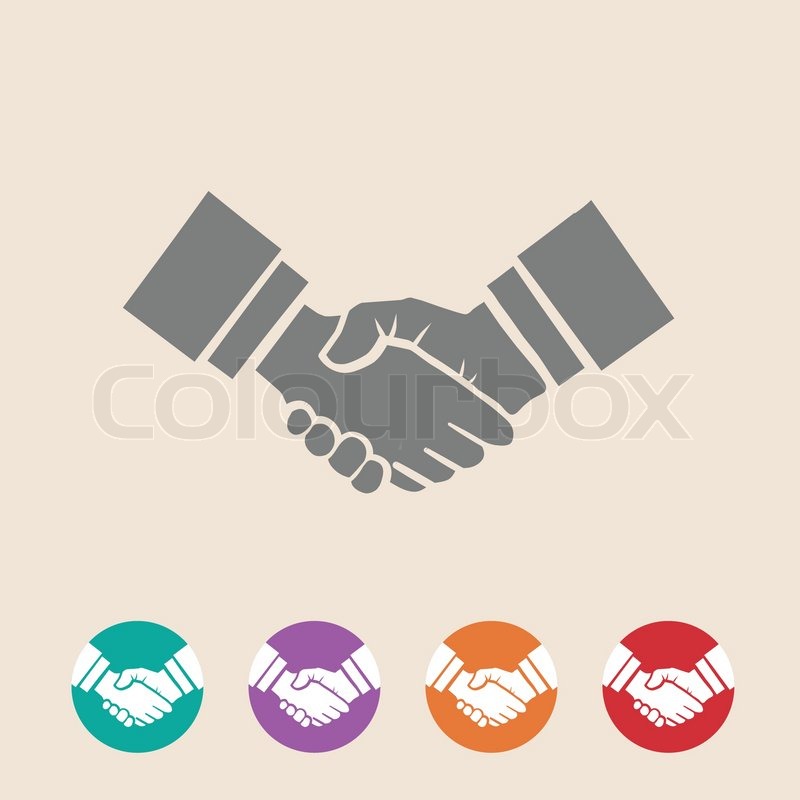 800x800 Handshake Vector Illustration. Background For Business And Finance