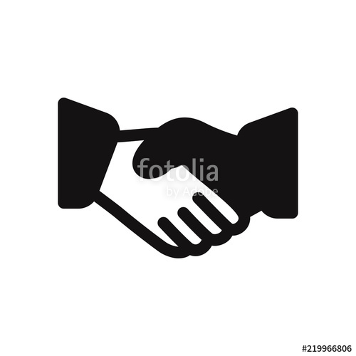 500x500 Business Handshake Vector Icon Stock Image And Royalty Free