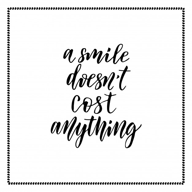 626x626 Vector Hand Lettering. Handwriting Modern Calligraphy. A Smile