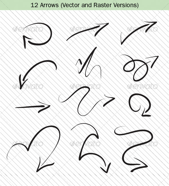 590x649 Arrows (Vector And Raster) By Kilik Graphicriver