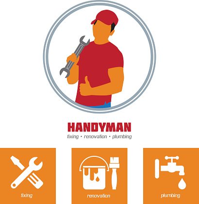 410x419 Handyman Business Sign Amp Vector Icon Set Premium Clipart