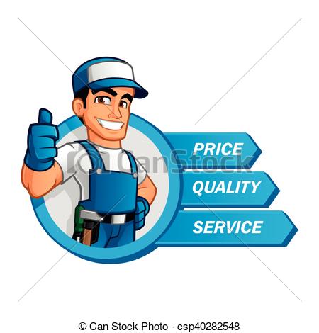 450x470 Handyman Wearing Work Clothes And A Belt, With Tool.