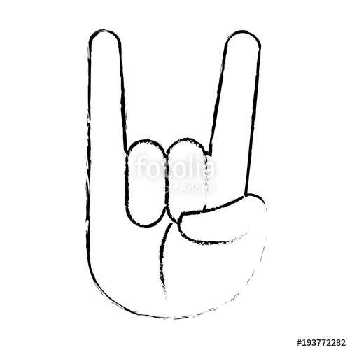 500x500 Grunge Emoji Hand Hang Loose Gesture Expression Stock Image And