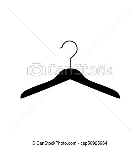 450x470 Black Hanger Vector Illustration.