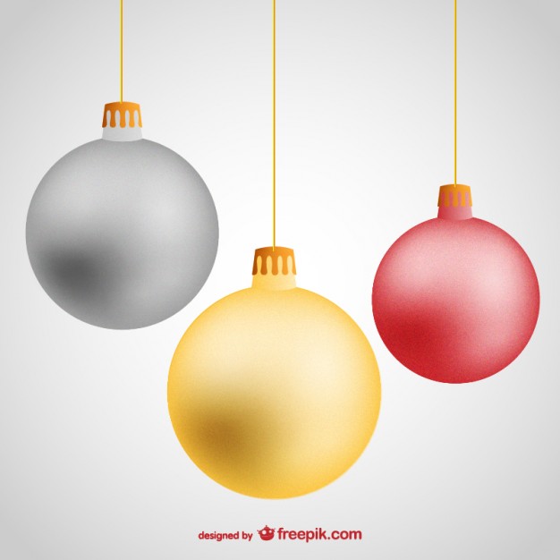 626x626 Hanging Christmas Balls Vector Free Download