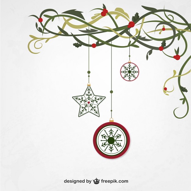 626x626 Hanging Christmas Ornaments Vector Free Download