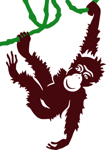 354x500 Hanging Monkey Vector Clip Art Public Domain Vectors