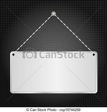 450x470 Hanging Sign Panel On Black Background.