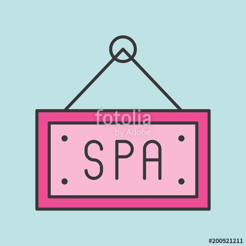 500x500 Spa Hanging Sign Icon, Filled Outline Stock Image And Royalty