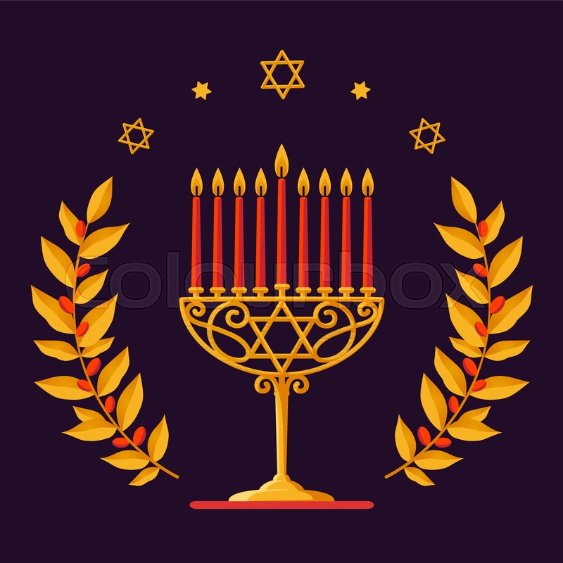 800x800 Hanukkah Vector Card