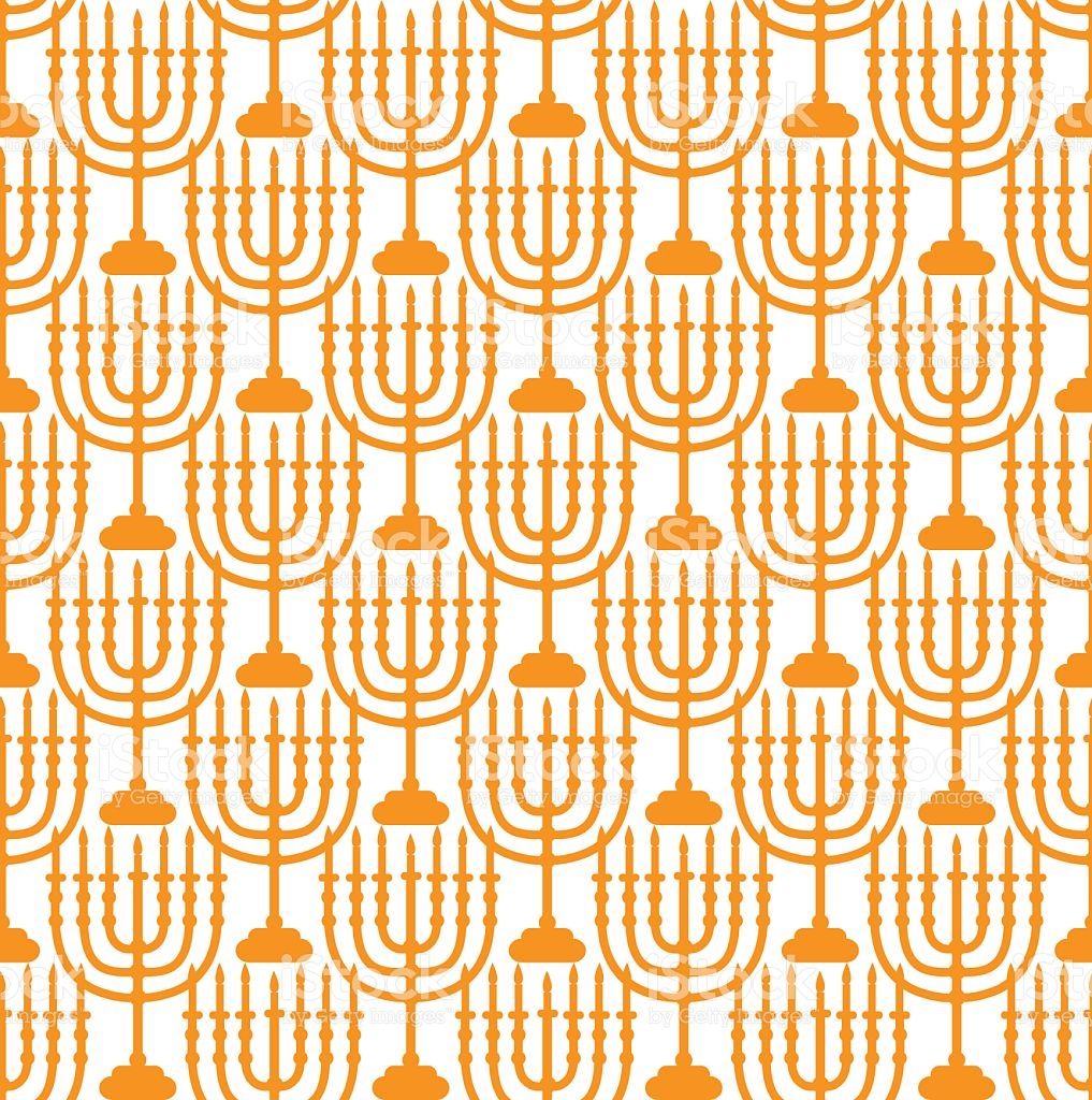 1017x1024 Hanukkah Seamless Pattern. Hanukkah Background With Menorah