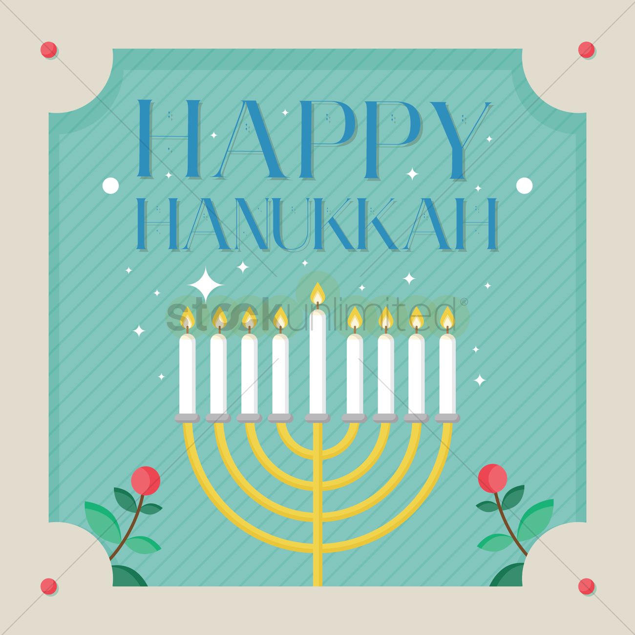1300x1300 Happy Hanukkah Vector Image
