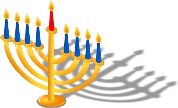 600x367 Vector Hanukkah Menorah Free Vector Download (12 Free Vector) For