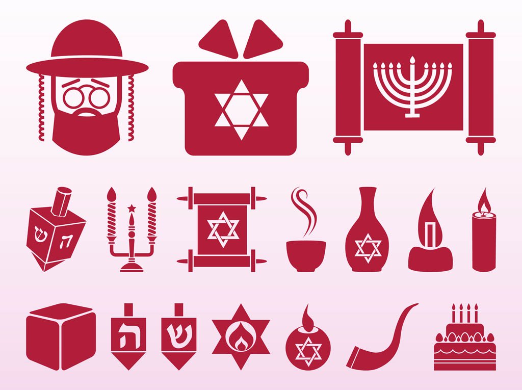 1024x765 Hanukkah Icons Set Vector Art Amp Graphics