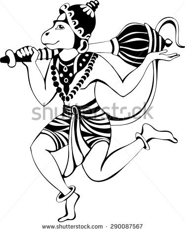 375x470 Hanuman Fly Clipart Collection