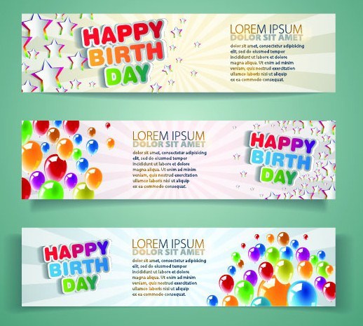 518x465 Free Vector Happy Birthday Banners