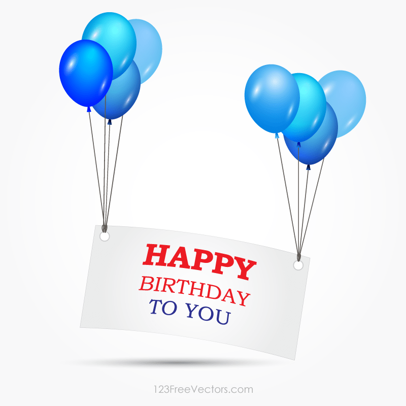 800x800 Happy Birthday Banner Clipart Vector 123freevectors