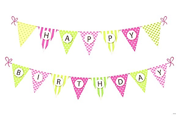 585x381 Happy Birthday Banner Template Decoration Adorable Pics Psd Vector