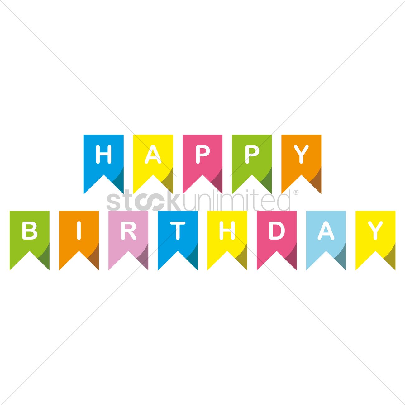 1300x1300 Happy Birthday Banner Vector Image