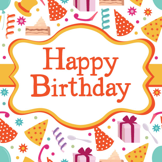 563x563 Birthday Card Vector Material Download Free Vectors Graphic Design