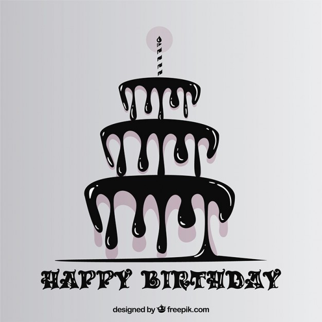 626x626 Happy Birthday With Dripping Cake Free Vector Free Vectors Ui