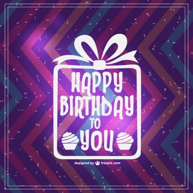 626x626 Retro Happy Birthday Vector Card Design Vector Free Vector