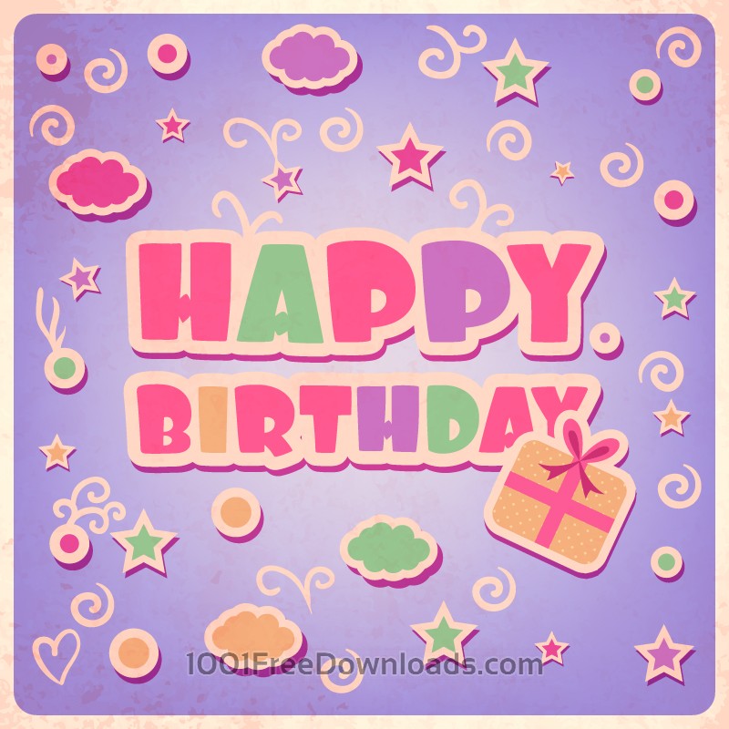 800x800 Free Vectors Happy Birthday Vector Illustration Backgrounds