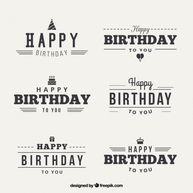 Happy Birthday Vintage Vector