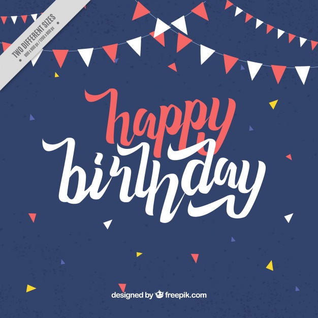 626x626 Happy Birthday Vintage Background Vector Free Download